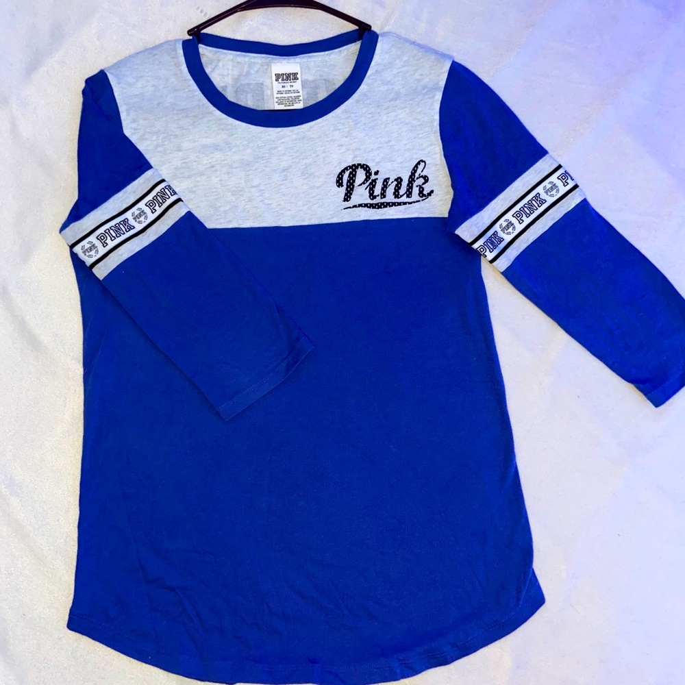 3 quarter sleeve pink shirt